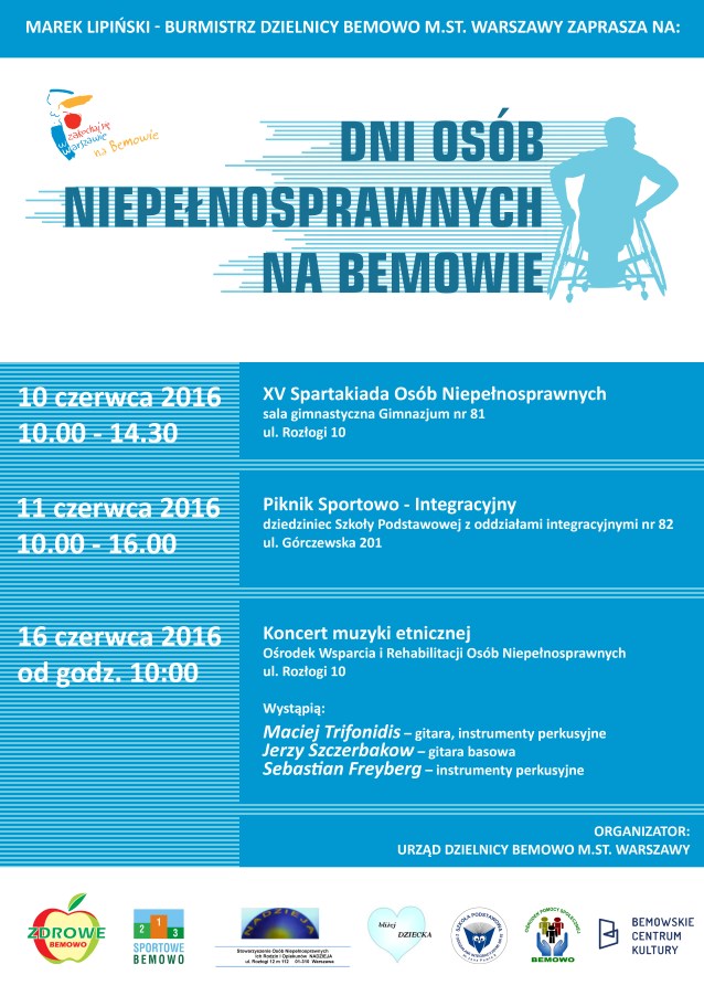 plakat Dni Osób Niepełnosprawnych na Bemowie