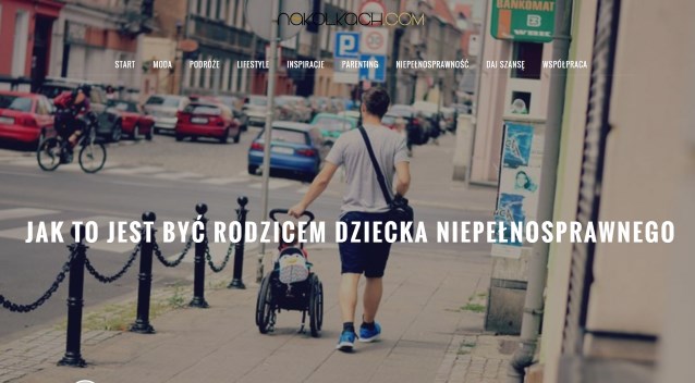 mężczyzna z wózkiem inwalidzkim i podpis: Jak to jest być rodzicem dziecka niepełnosprawnego?