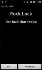 ekran telefonu z zainstalowaną aplikację Rock Lock