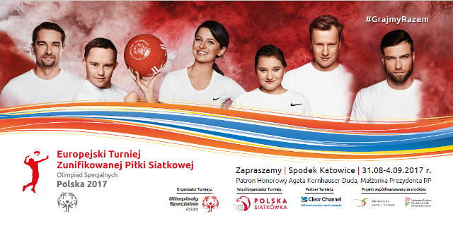 Anna Lewandowska – sportsmenka, trenerka personalna i prezes Olimpiad Specjalnych Polska oraz Ambasadorowie Olimpiad Specjalnych Polska: Andrzej Wrona, Kuba Wesołowski, Sebastian Świderski wraz z zawodnikami Olimpiad Specjalnych Magdaleną Miklas i Jakubem Rucińskim