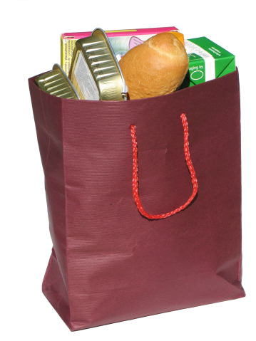 zakupy spożywcze w torbie