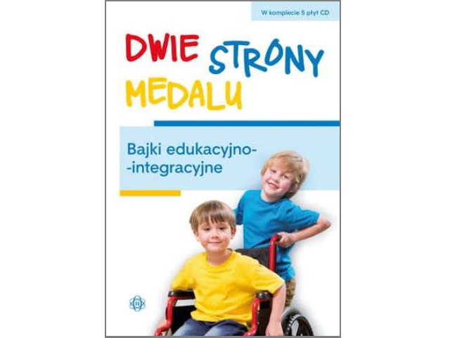 okładka Dwie strony medalu z dwójką dzieci - chłopiec z niepełnosprawnością i chłopiec pełnosprawny