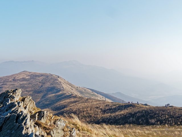 widok na góry bieszczady