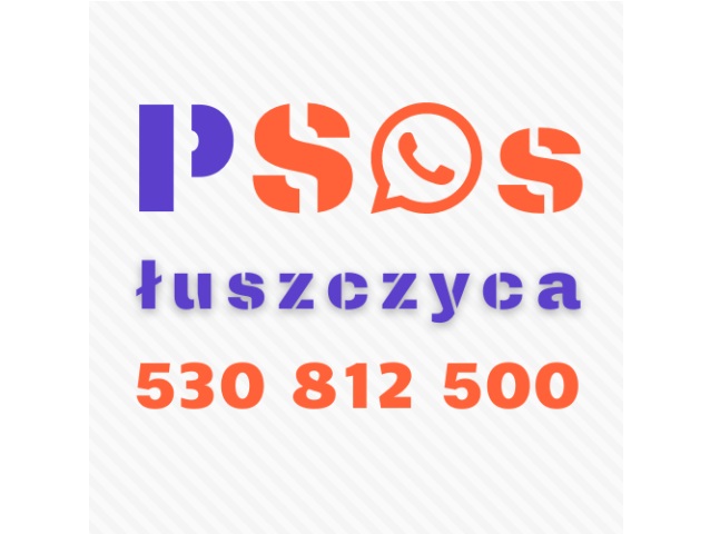 grafika z napisem psos łuszczyca i numerem 530 812 500