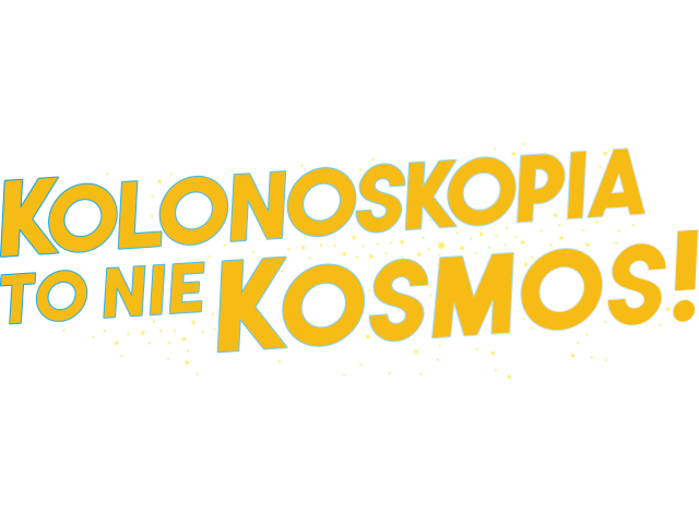 Kolorowy napis "Kolonoskopia to nie kosmos"