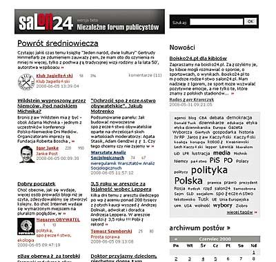 zrzut ekranu strony www.salon24.pl