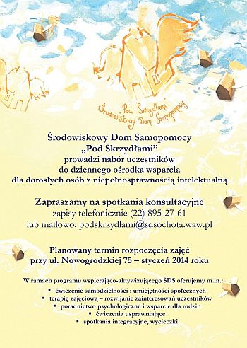 Plakat Środowiskowego Domu Samopomocy