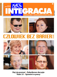 Okładka magazynu Integracja z sześcioma twarzami laureatów konkursu 